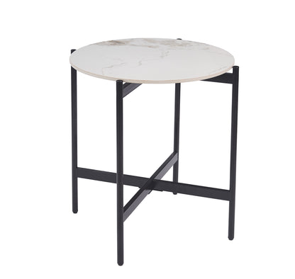 Alina Marble-Effect Side Table