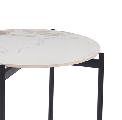 Alina Marble-Effect Side Table