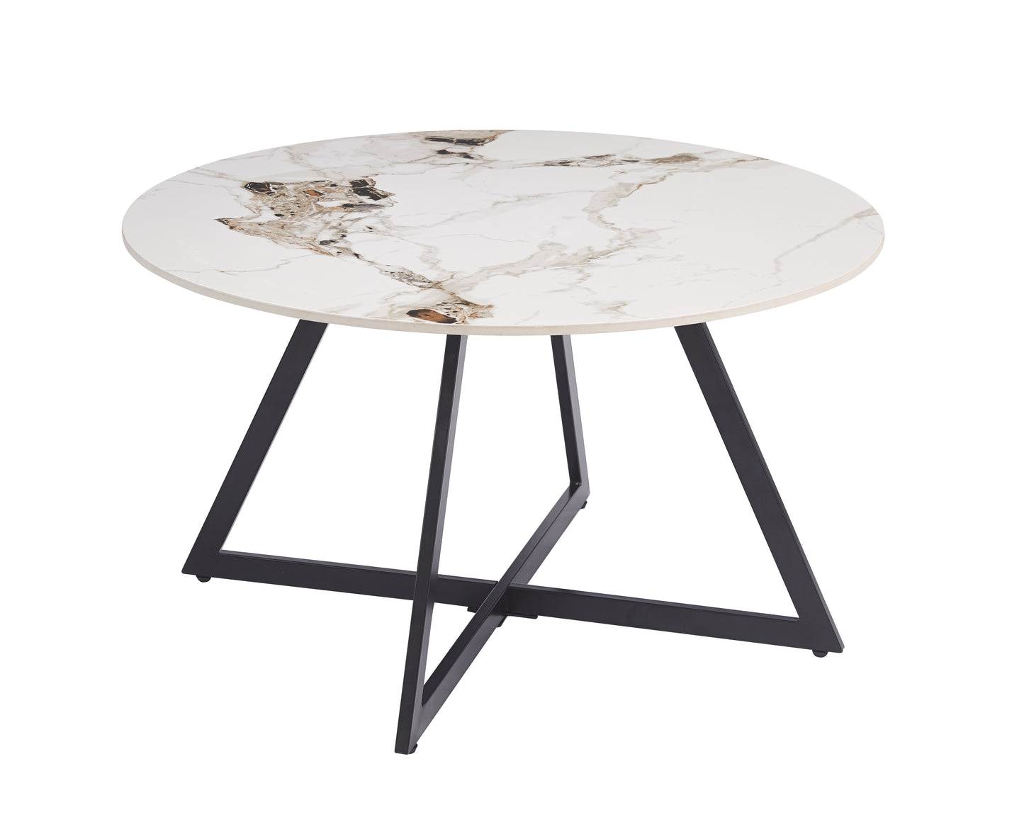 Ilyra Geometric Marble-Effect Coffee Table
