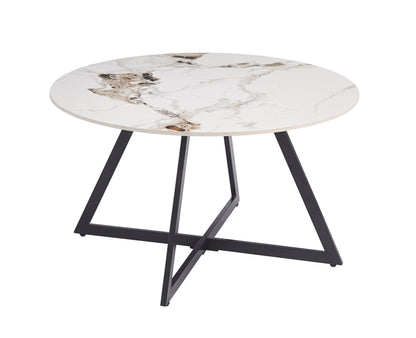 Ilyra Geometric Marble-Effect Coffee Table