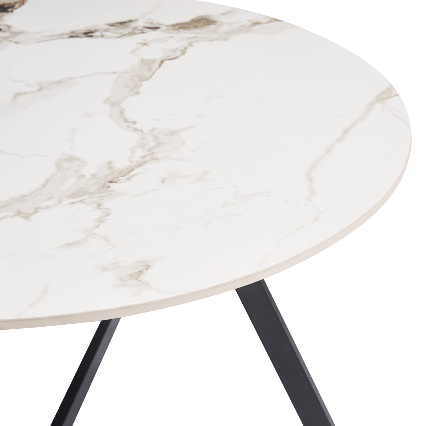 Ilyra Geometric Marble-Effect Coffee Table
