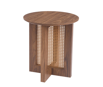 Riva Cane-Panel Side Table