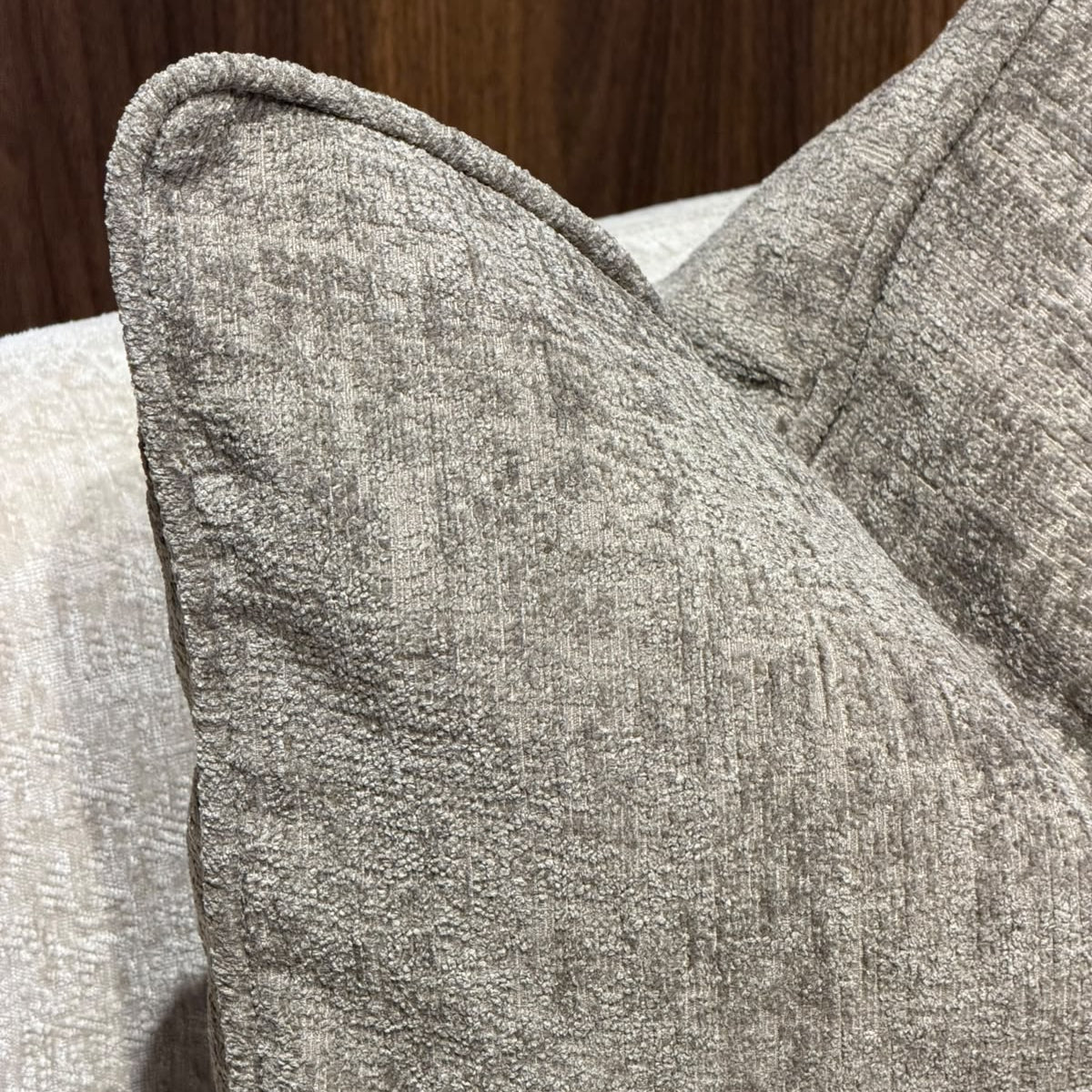 Textured Decorative Cushion – Stone – 50 × 50 cm