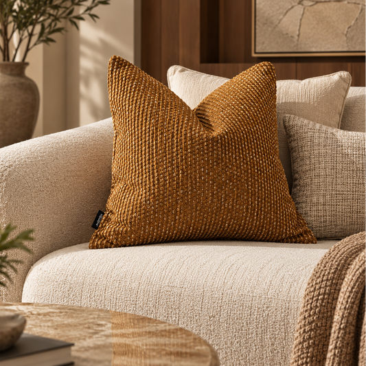 Textured Striped Decorative Cushion – 50cm x 50cm