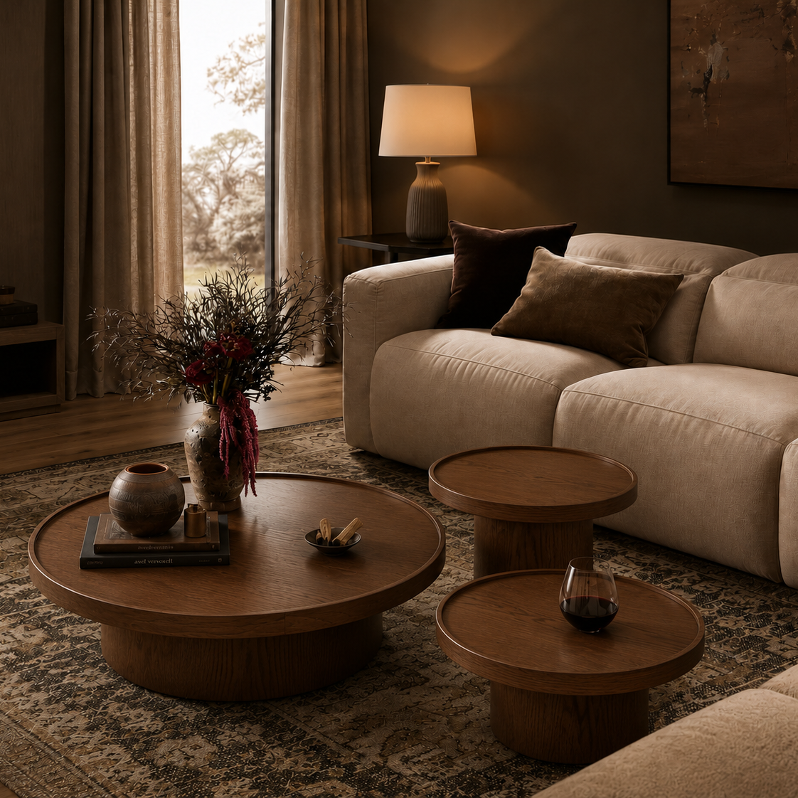 Lunar coffee table set-Estimated delivery: 1 Week
