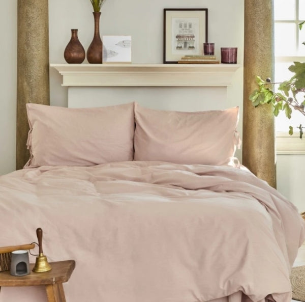 Karaca Home 4 Element Blush Water Earth Powder Double Duvet Cover Set – 100% Cotton
