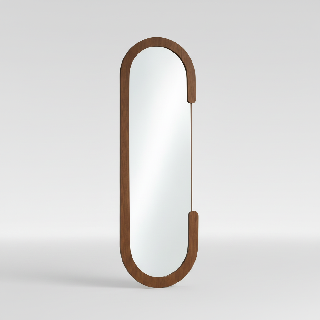 Liora Walnut Full-Length Mirror – 170 × 60 cm