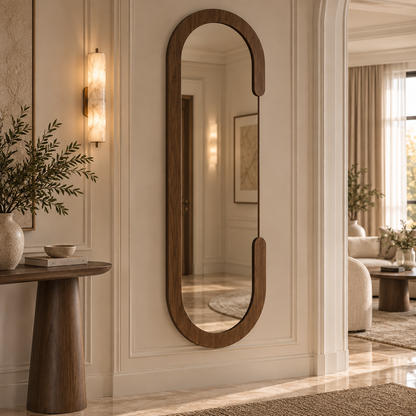 Liora Walnut Full-Length Mirror – 170 × 60 cm