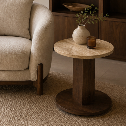 Elowen Pedestal Side Table