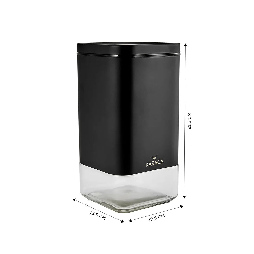 KARACA AVANGART BLACK&GOLD JAR MEDIUM KITCHEN ACCESSORIES