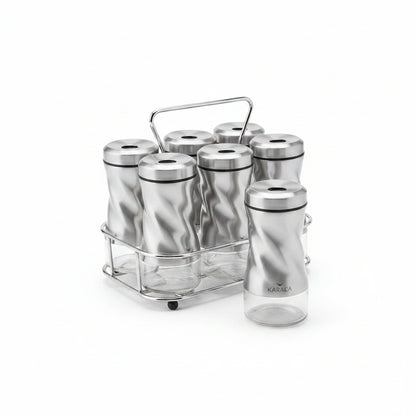 KARACA TOTTORİ INOX 7 PIECES RECTANGLE SPICE SET